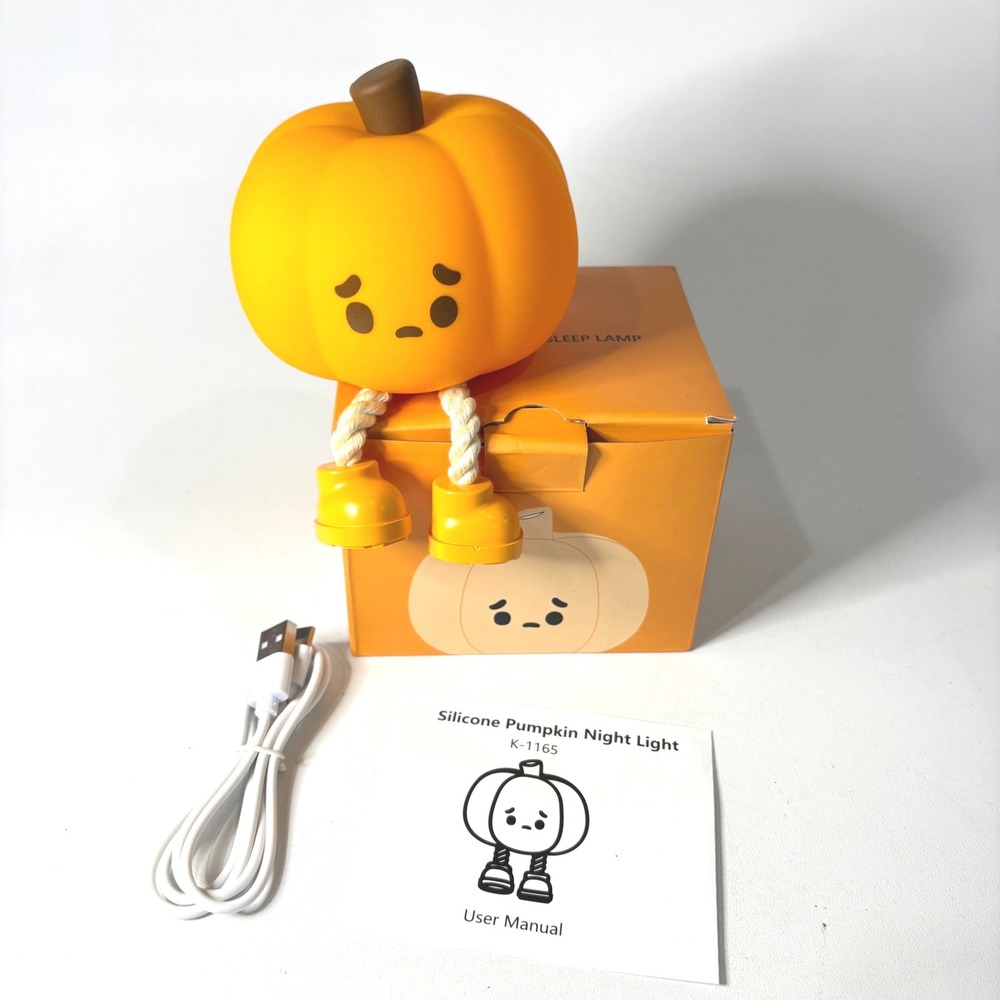 Silicone Pumpkin Night Light K-1165 Little Pumpkin Sleep Lamp Kawaii Decor Lamp
